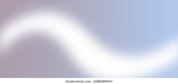 
Um fundo abstrato minimalista apresenta uma faixa branca suave e ondulada através de um gradiente silencioso de lavanda e azul pálido.