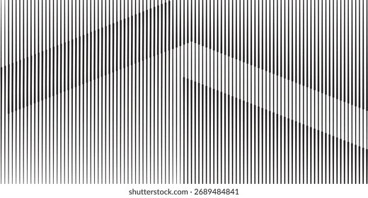 Minimalist abstract background featuring black vertical lines forming a geometric V-shape pattern on a white backdrop.