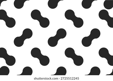 Um plano de fundo abstrato minimalista com formas pretas arredondadas em uma superfície branca, criando uma composição simples, mas visualmente impressionante.