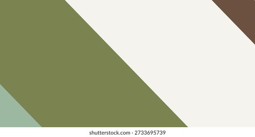 Un fondo abstracto minimalista con una composición de rayas diagonales en diferentes anchos y una mezcla armoniosa de tonos verdes, crema y marrones apagados, creando una estética moderna y limpia.