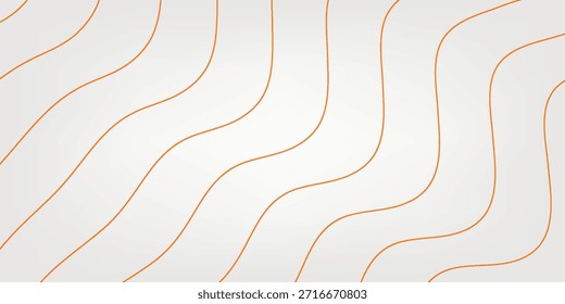 Un fondo abstracto minimalista con líneas de contorno onduladas y fluidas en naranja y gris sobre una superficie blanca limpia.
