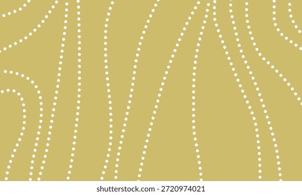 Minimalist abstract background featuring flowing vertical wavy lines made of small white dots on a solid tan or golden-brown backdrop. This clean, modern pattern represents digital movement, fluid data flow, or organic sand ripples, making it a versatile graphic element for elegant web design, corporate branding, and creative presentation slides.