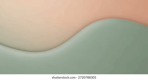 A minimalist abstract background featuring a gentle wave separating two soft pastel colors, creating a serene and modern aesthetic.