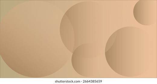 Fondo abstracto minimalista con Grandes círculos superpuestos en tonos cálidos beige y marrón. Los Gradientes lisos crean un aspecto suave y elegante, perfecto para proyectos de diseño, eps 10
