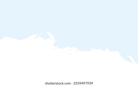 Minimalist abstract background featuring light blue and white gradient with smooth flowing shapes resembling water, waves, or ice