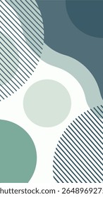 A minimalist abstract background featuring organic shapes and diagonal stripes in muted blue and green tones, creating a modern and sophisticated design.
