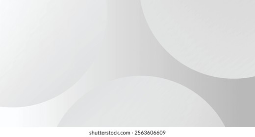 Minimalist abstract background featuring overlapping curves and circular shapes in varying shades of gray, creating a subtle gradient and subtle depth. vector ilustration