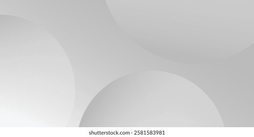 minimalist abstract background featuring overlapping curves and circular shapes in various shades of gray design