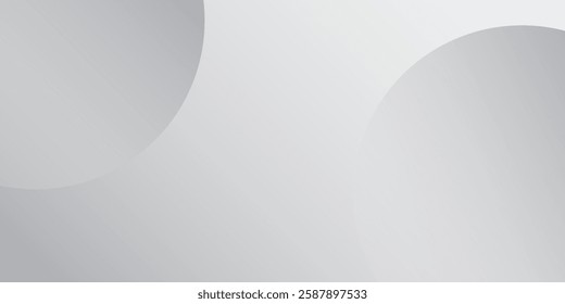 A minimalist abstract background featuring overlapping curves and circular shapes in various shades of gray simple