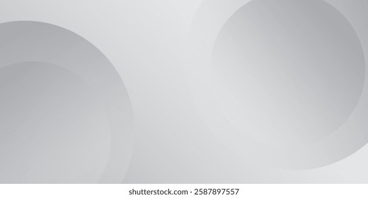 A minimalist abstract background featuring overlapping curves and circular shapes in various shades of gray simple modern