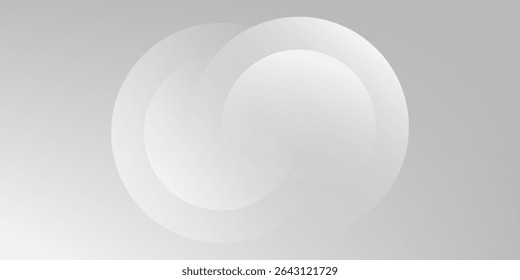 Un fondo abstracto minimalista con curvas superpuestas y Formas circulares en varios tonos de gris, creando un gradiente suave y una profundidad sutil