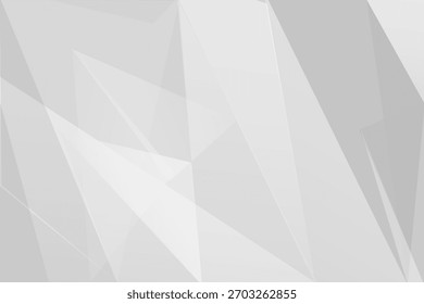 Minimalist abstract background featuring overlapping translucent white polygons and sharp lines, ideal for modern design or tech branding.