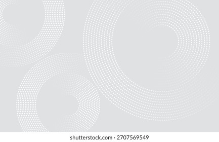 Un fondo abstracto minimalista con círculos y líneas superpuestas en una sutil paleta de colores grises, creando un diseño moderno y limpio.