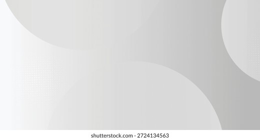 A minimalist abstract background featuring overlapping curves and circular shapes in various shades of gray, creating a smooth gradient and subtle depth