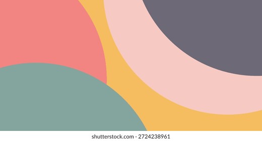 Um plano de fundo abstrato minimalista com sobreposição de formas orgânicas em cores pastel macias como coral, verde menta, amarelo pálido e cinza silenciado.
