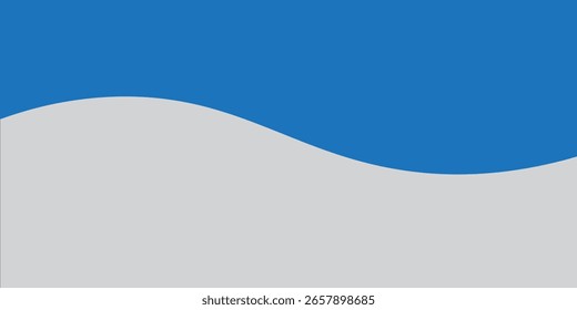 Minimalist abstract background featuring smooth blue wave shapes over a light grey backdrop. Ideal for modern web design, banners eps 10