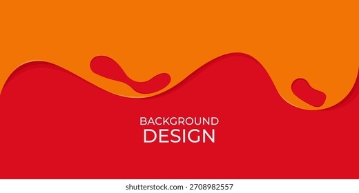 Fondo abstracto minimalista con Formas onduladas suaves en tonos naranjas y rojos llamativos, creando un diseño moderno, dinámico y vibrante perfecto para Anuncios, carteles y diseños digitales.