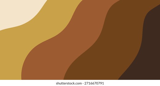 Un fondo abstracto minimalista con ondas suaves y fluidas en varios tonos de marrón y beige, creando una sensación de profundidad y textura orgánica.