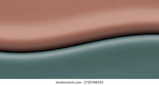 A minimalist abstract background featuring a smooth, undulating wave separating two distinct color gradients, creating a serene and modern visual effect.