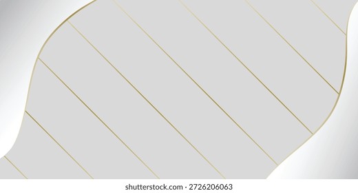 Ein minimalistischer abstrakter Hintergrund mit einer gewellten, organischen Form mit einem subtilen Farbverlauf, überlagert mit dünnen, diagonalen Streifen, schafft ein Gefühl von Bewegung und modernes Design.