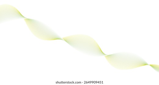 Minimalist abstract background with flowing curved blue-green gradient lines on a white backdrop. Elegant wave pattern design with smooth lines creating a sense of motion and fluidity.