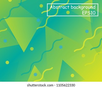 Minimalist abstract background with geometric shapes in green colors. Eps10 vector.