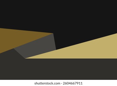 Minimalist abstract background with geometric shapes in yellow and black colors