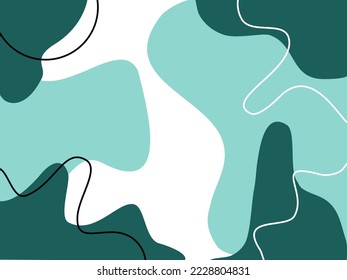 Minimalistischer abstrakter Hintergrund in grünem Schatten und Platz für Text.
