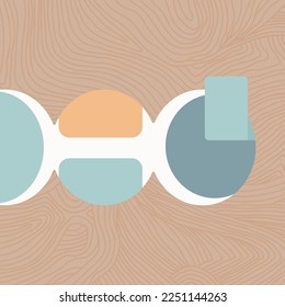 Minimalist abstract background - hand drawn vector illustration. Flat color design.