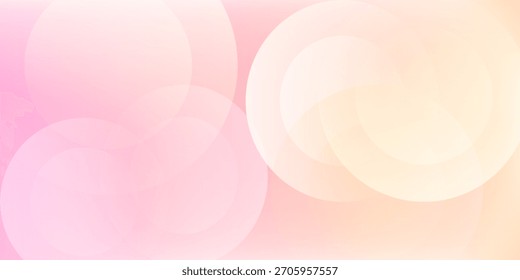 Minimalist abstract background. Horizontal banner. Purple and pink gradient. Circle geometric background