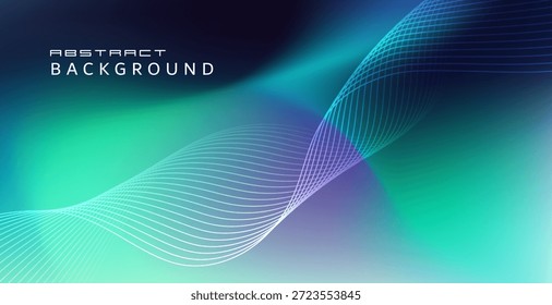 Uma imagem de fundo abstrata minimalista que evoca uma sensação moderna e energética. Finas linhas onduladas brancas fluem em fitas em todas as direções, misturando-se com curvas e dobras em camadas para criar uma sensação de fluidez e movimento.
O gradiente de cor desaparece do azul escuro na parte superior para o verde claro e o rosa-arroxeado no meio e na parte inferior. A imagem tem profundidade do gradiente e reflexos.
Linhas finas e translúcidas se sobrepõem, com desfoque e gradientes claros para evitar a obscurecimento do espaço para texto abaixo, aumentando a sensação de movimento.
A atmosfera é fresca, digital e de ponta, ideal para marcas que buscam uma imagem contemporânea, mas simples.