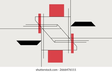 Fondo abstracto minimalista Ilustración gráfica de Vector moderno