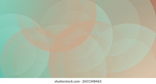 Fondo abstracto minimalista Gradaciones naranja y verde con forma de círculo. Vector EPS 10