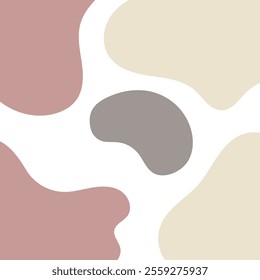 Minimalist abstract background with organic shapes in earthy tones and soft neutral colors for modern design. Trends colors. Mocha mousse and warm colors