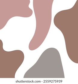 Minimalist abstract background with organic shapes in earthy tones and soft neutral colors for modern design. Trends colors. Mocha mousse and warm colors