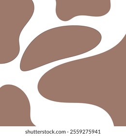 Minimalist abstract background with organic shapes in earthy tones and soft neutral colors for modern design. Trends colors. Mocha mousse