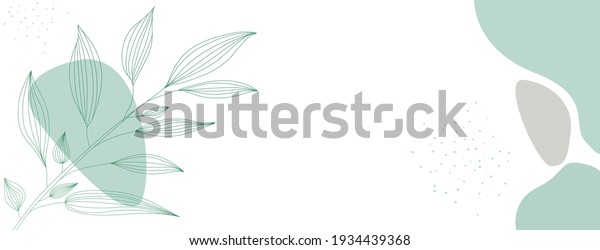 Minimalist\
abstract background with outline\
leaves