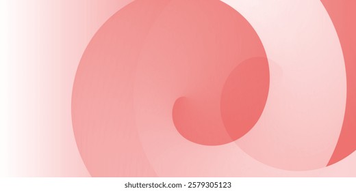 Minimalist abstract background with overlapping curvy red and pink circular 3d shapes. Modern geometric design with a soft gradient effect, perfect for branding, presentations or digital artwork.