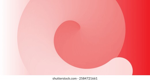 Minimalist abstract background with overlapping curvy red and pink circular 3d shapes. Modern geometric design with a soft gradient effect, perfect for branding, presentations or digital artwork.