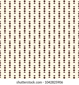 Minimalist abstract background. Simple modern print with repeated triangles. Seamless pattern with geometric figures. Ethnic and tribal motif. Digital paper, textile print, page fill. Vector art