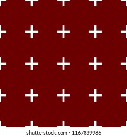 Minimalist abstract background. Simple modern printing with pluses. Seamless pattern with geometric shapes. For design, textile, background, packaging. Vector