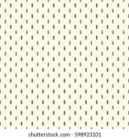 Minimalist abstract background. Simple modern print with arrows. Blue colors seamless pattern with geometric figures. Ethnic and tribal motif. Digital paper, textile print, page fill. Vector art