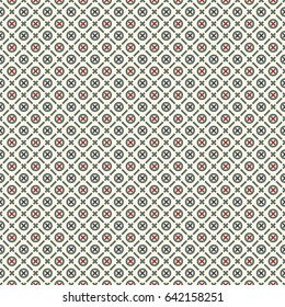 Minimalist abstract background. Simple modern print with crosses. Seamless pattern with geometric figures. Digital paper, textile print, page fill. Vector art