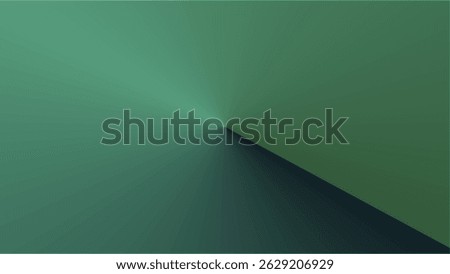 a minimalist abstract background with a smooth green gradient. A distinct diagonal line splits the composition, transitioning from a lighter, matte green to a deeper, shadowed green.