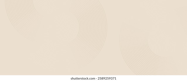 Minimalist abstract background with soft beige tones and curved, concentric line patterns. Elegant and modern design, perfect for branding, presentations, posters, web design, and digital art.