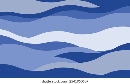 Minimalist abstract background with wavy, rippled stripes and sparse curves. Flowing, textured lines in trendy colors create a graphic look, perfect for posters, prints, or a modern, minimal design.