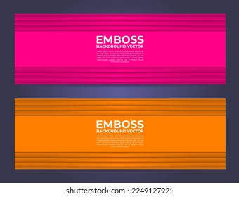 Minimalist abstract banner vector, modern embossed background with empty space