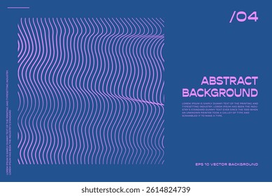 Minimalist Abstract Bauhaus Cover Poster. Swiss Design composition with watercolor splatter shapes bg. Abstract vector illusions and modern minimalist shapes vector blue background.