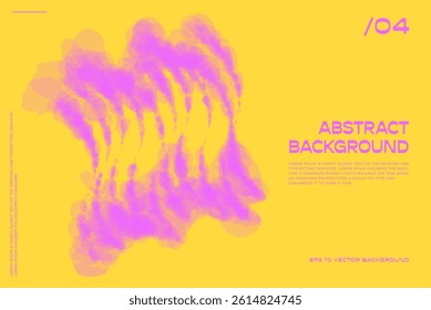 Minimalist Abstract Bauhaus Cover Poster. Swiss Design composition with watercolor splatter shapes bg. Abstract vector illusions and modern minimalist shapes vector yellow background.