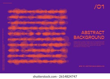 Minimalist Abstract Bauhaus Cover Poster. Swiss Design composition with watercolor splatter shapes bg. Abstract vector illusions and modern minimalist shapes vector purple background.
